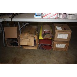 LOT OF LARGE SANDING BELTS