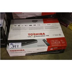 TOSHIBA DVD RECORDER WITH 1080P UP COMVERSION