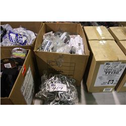 LOT OF CABLE AND EYE HOOKS