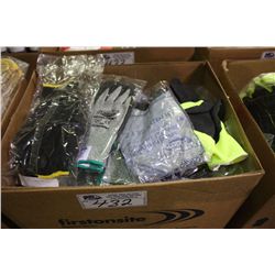 BOX OF ASSORTED WORK GLOVES
