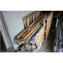 LARGE LOT OF READY RODS AND METAL SUPORTS