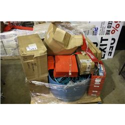 2 PALLETS OF PART BINS AND RACKING