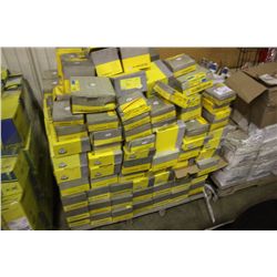 PALLET OF FLAP WHEELS AND ADBRASIVE DISKS