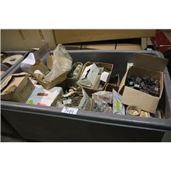 BIN OF ASSORTED FASTENERS AND HARDWARE *BIN NOT