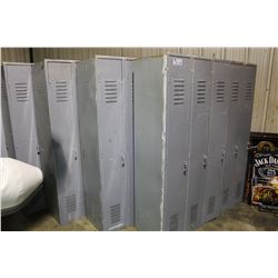 FIVE 5 BAY SECTIONS OF LOCKERS