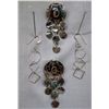 Image 1 : Two Pair of Modern Sterling Dangle Earrings