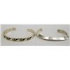Image 2 : Two Navajo Sterling Hallmarked Cuff Bracelets
