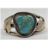 Image 2 : Navajo Silver and Turquoise  Cuff Bracelet