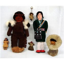 6 Handcrafted Native American Dolls