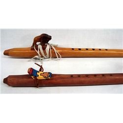Two Cheyenne Wood Flutes