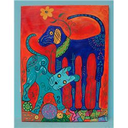 Original Acrylic on Canvas Painting-Kills Thunder