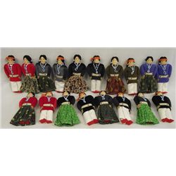 9 Pairs Navajo Cloth Dolls