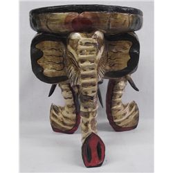 Asian Hand Carved and Elephant Table