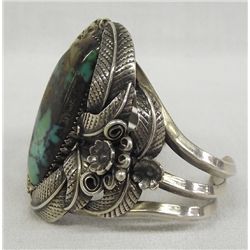 Navajo New Mexico Pawn Sterling Turquoise Bracelet