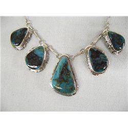 Navajo Red Mountain Turquoise Necklace - Sacatero