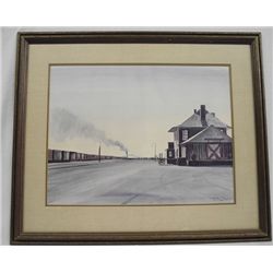 1967 Carrizoz New Mexico Framed Print  - Peter Hurd