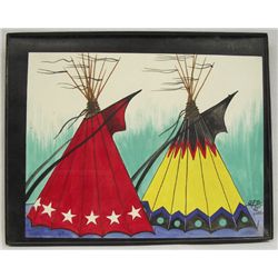 2002 Original Framed Art ''Casino Tipis''