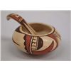 Image 2 : Hopi Miniature Polychrome Bowl & Ladle - Gary Tahbo