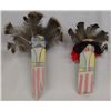 Image 1 : Hopi Handcarved Handpainted Cradle Board Kachinas