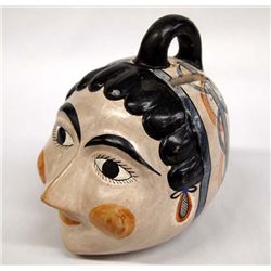 Mexican Tonala Face Pottery Bank - Pio Solis