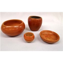 Vintage San Juan Pueblo Pottery, Set of 4