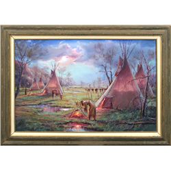 Hulan Fleming, oil on board