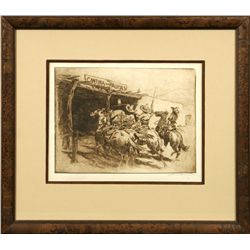 Edward Borein, etching