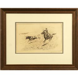 Edward Borein, etching