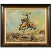 Image 1 : Fred Harman, oil on canvas with other sketches and Red Ryder items