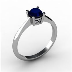 Sapphire 0.65 ctw Ring14kt White Gold