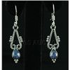 Image 1 : Cabochon Tanzanite 12.70ctw Dangling Hook .925 Earring