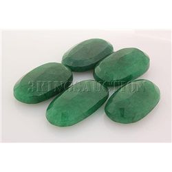 160.17ctw Faceted Loose Emerald Beryl Gemstone Lot of 5