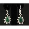 Image 1 : EMERALD BERYL 20.80CTW MINI SILVER HOOK EARRING