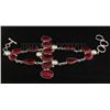 Image 2 : RUBY CORRUNDUM 45.97GRAMS FASHION SILVER BRACELET