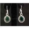 Image 1 : EMERALD BERYL 21.41CTW MINI SILVER HOOK EARRING