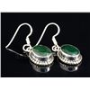 Image 2 : EMERALD BERYL 21.41CTW MINI SILVER HOOK EARRING