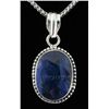 Image 1 : SAPPHIRE CORRUNDUM 31.58CTW SILVER PENDANT