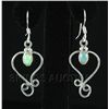 Image 1 : Cabochon Opal 0.60ctw Flower Design 0.925 Earring 3.0g