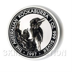 Australian Kookaburra 1 oz. Silver 1997