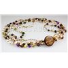 Image 1 : 148.00CTW Multi Color Thread Freshwater Pearl Necklace