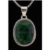 Image 1 : EMERALD BERYL 37.15CTW STERLING SILVER PENDANT