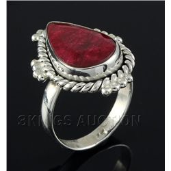 RUBY CORRUNDUM 27.05CTW STERLING SILVER RING