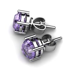 Tanzanite 1.12ctw Earring 14kt White Gold