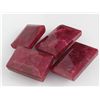 Image 1 : Ruby 107.45 ctw Loose Gemstone Mix Sizes Emerald Cut