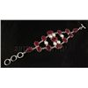 Image 1 : RUBY CORRUNDUM 47.80GRAMS FASHION SILVER BRACELET