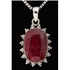 Image 1 : RUBY CORRUNDUM 34.61CTW STERLING SILVER PENDANT