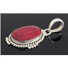 Image 2 : RUBY CORRUNDUM 38.02CTW STERLING SILVER PENDANT