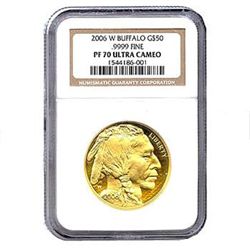 Certified Proof Buffalo Gold Coin 2006-W PF70 Ultra Cam