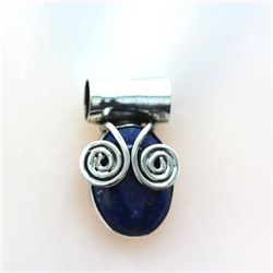 31.5ctw Lapis Gemstone Silver Pendant