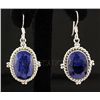 Image 1 : SAPPHIRE CORRUNDUM 48.70CTW SILVER HOOK EARRING